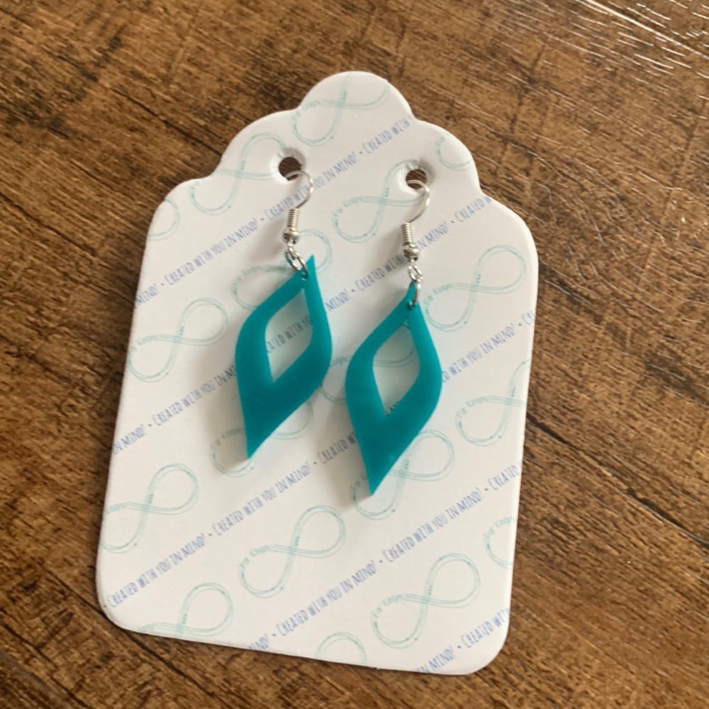 For Keeps Turquoise Mini Monaco Acrylic Earrings